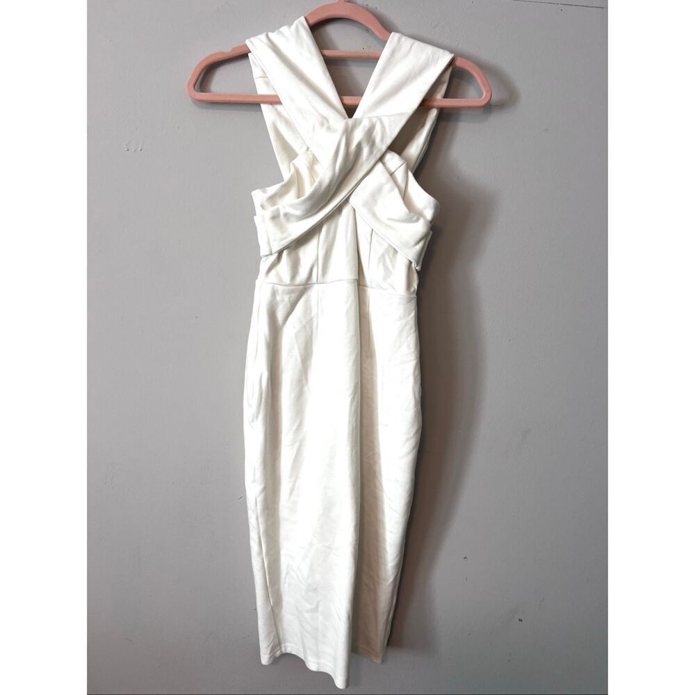 NWT Selfie Leslie White Bodycon Cross Top Dress